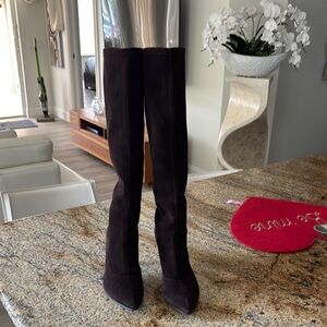 Stuart Weitzman Brown Lace Up Boots